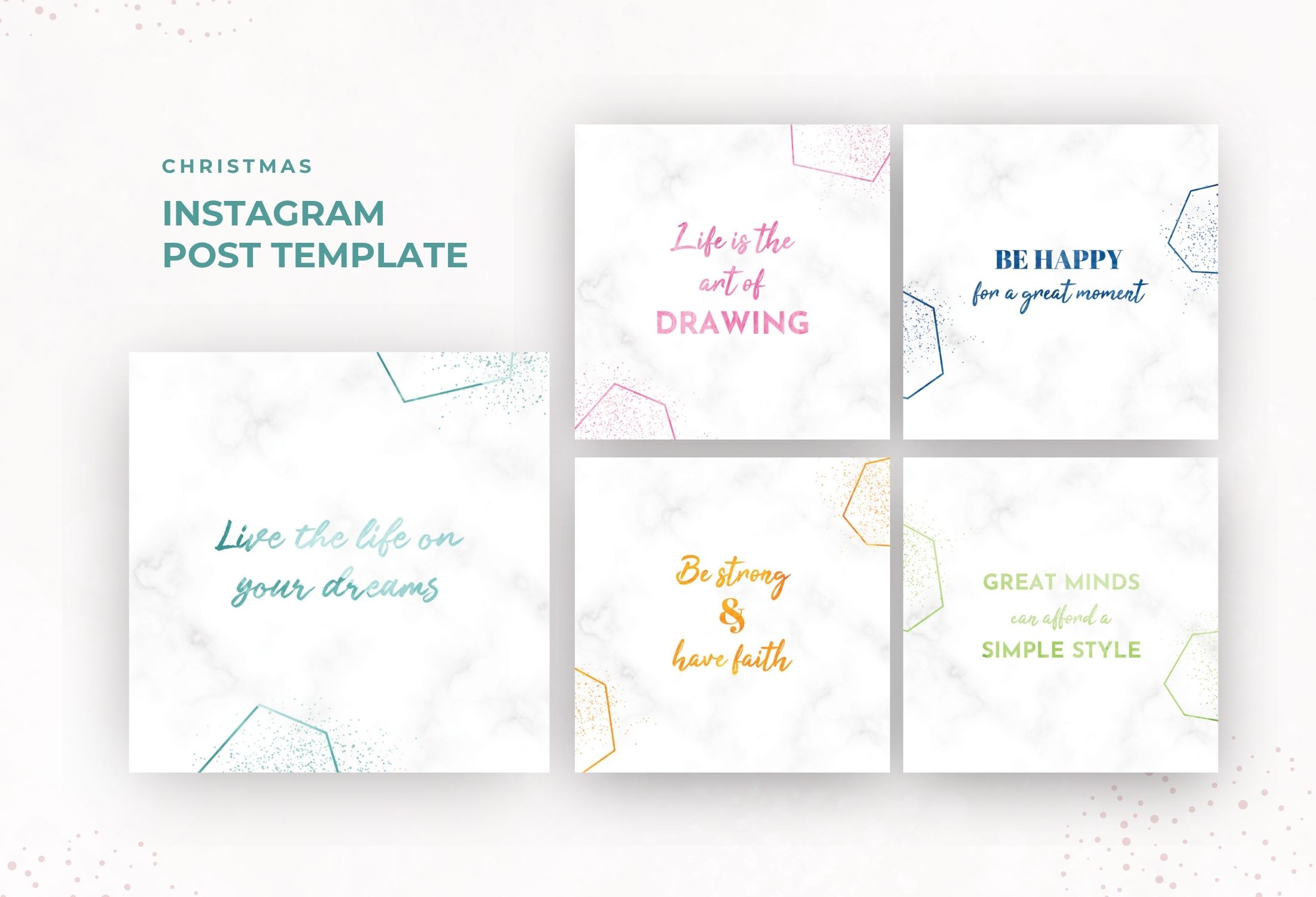 White Creative Winter Christmas Quotes Instagram Post Template