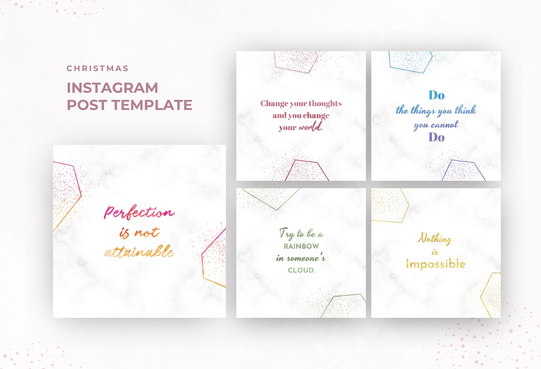 White Creative Winter Christmas Quotes Instagram Post Template