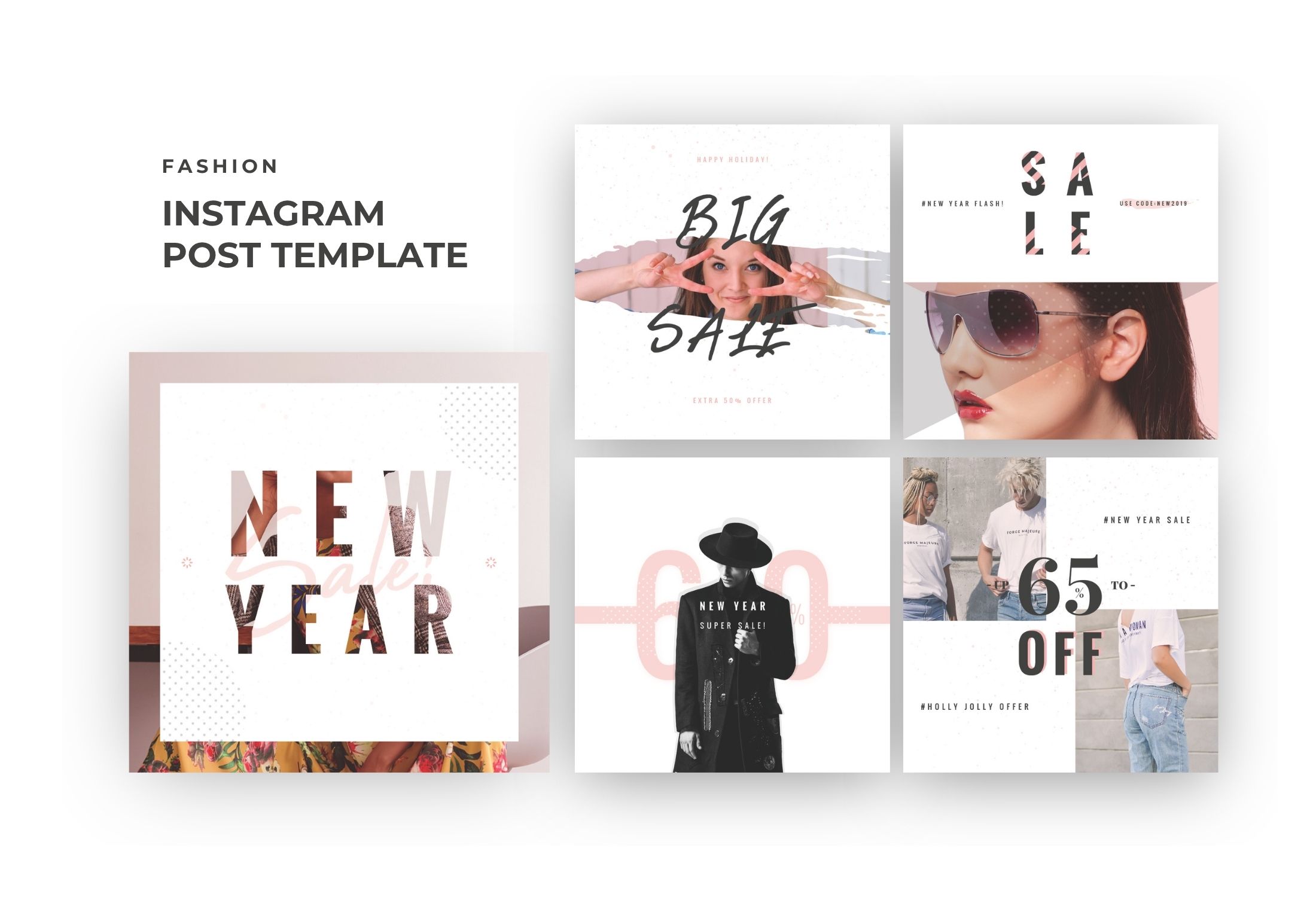 White Modern Creative Fashion Big Sale Instagram Post Template