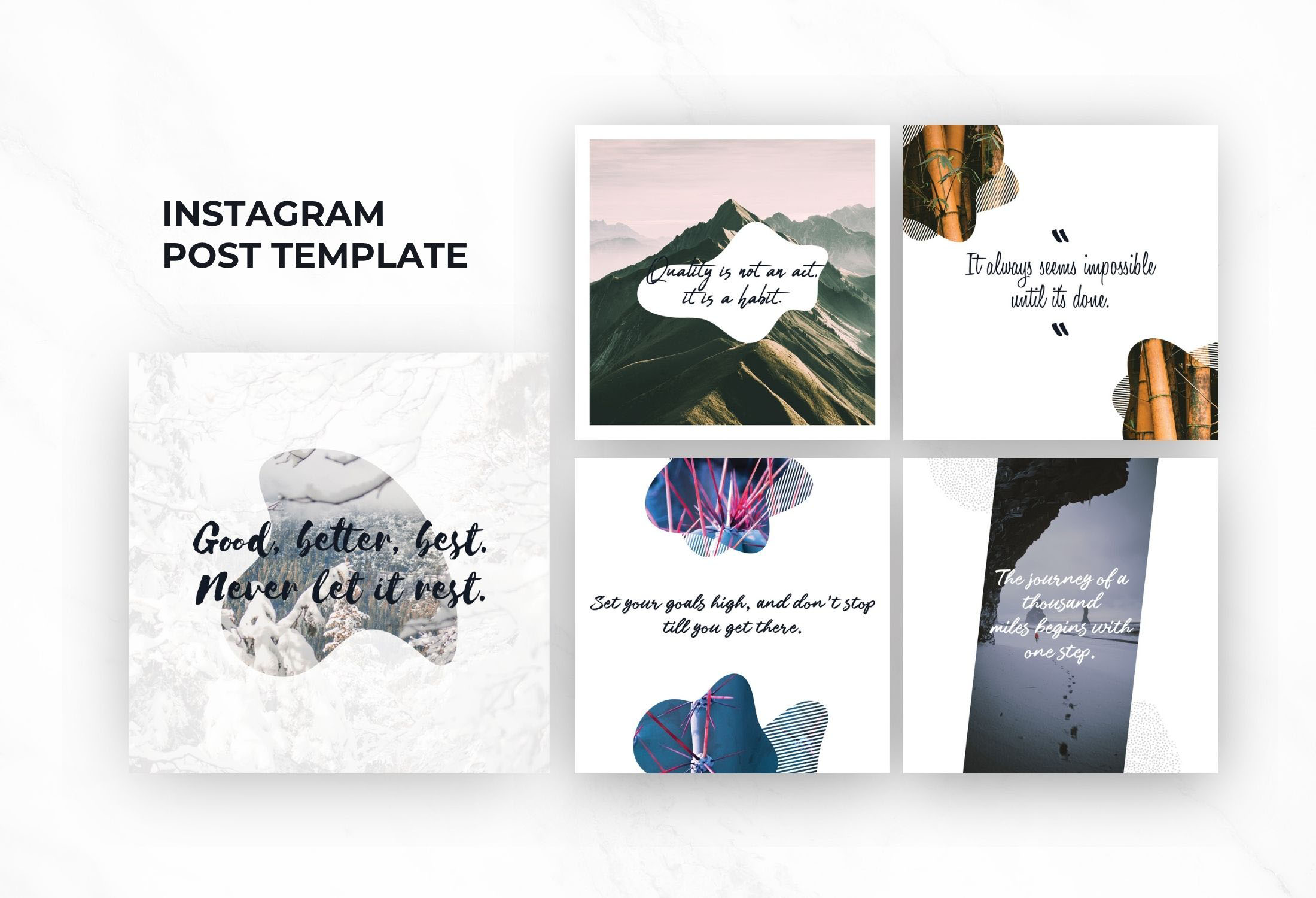 White Creative Quote Instagram Post Template