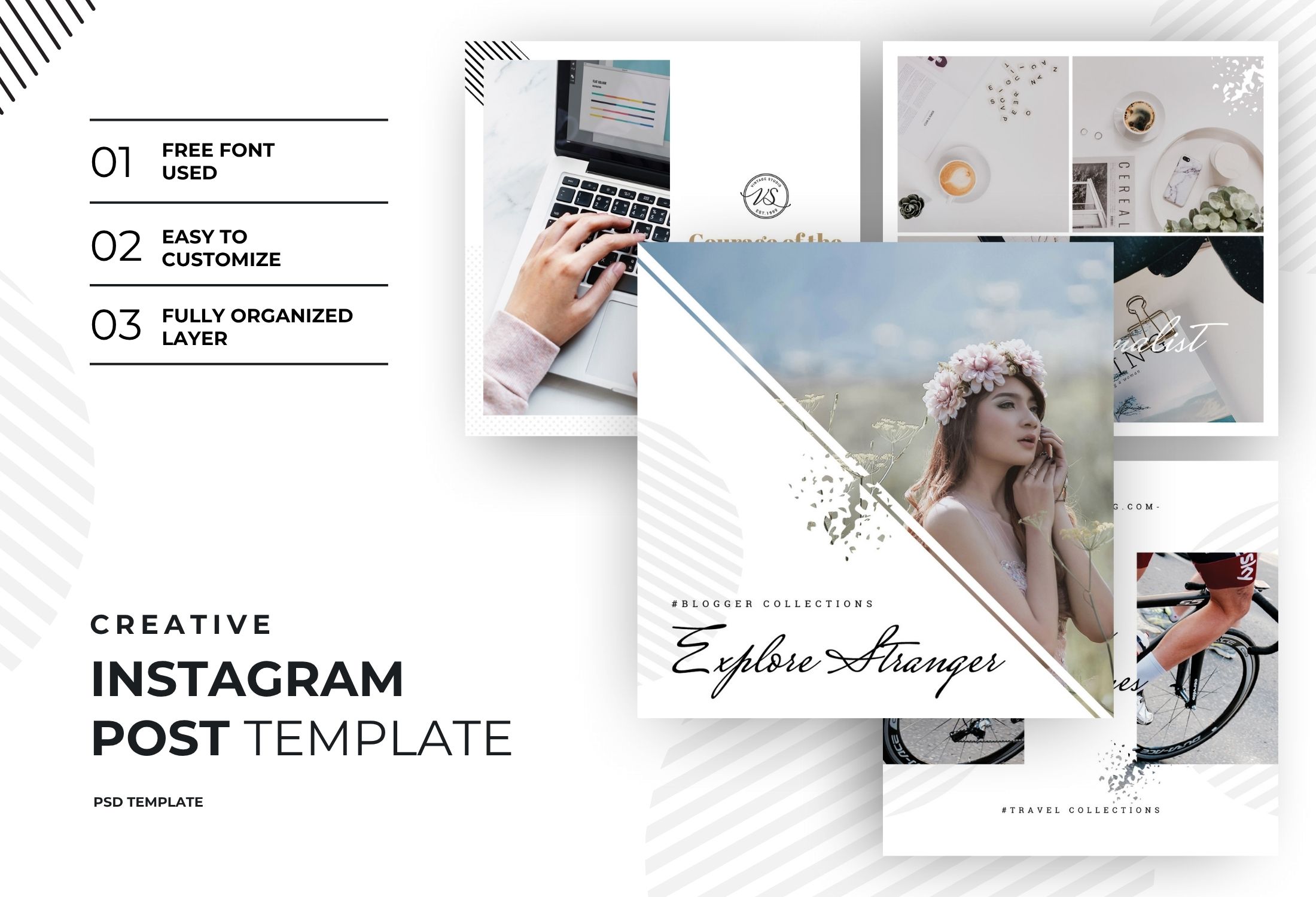 White Creative Minimal Fashion Product Showcase Instagram Post Template