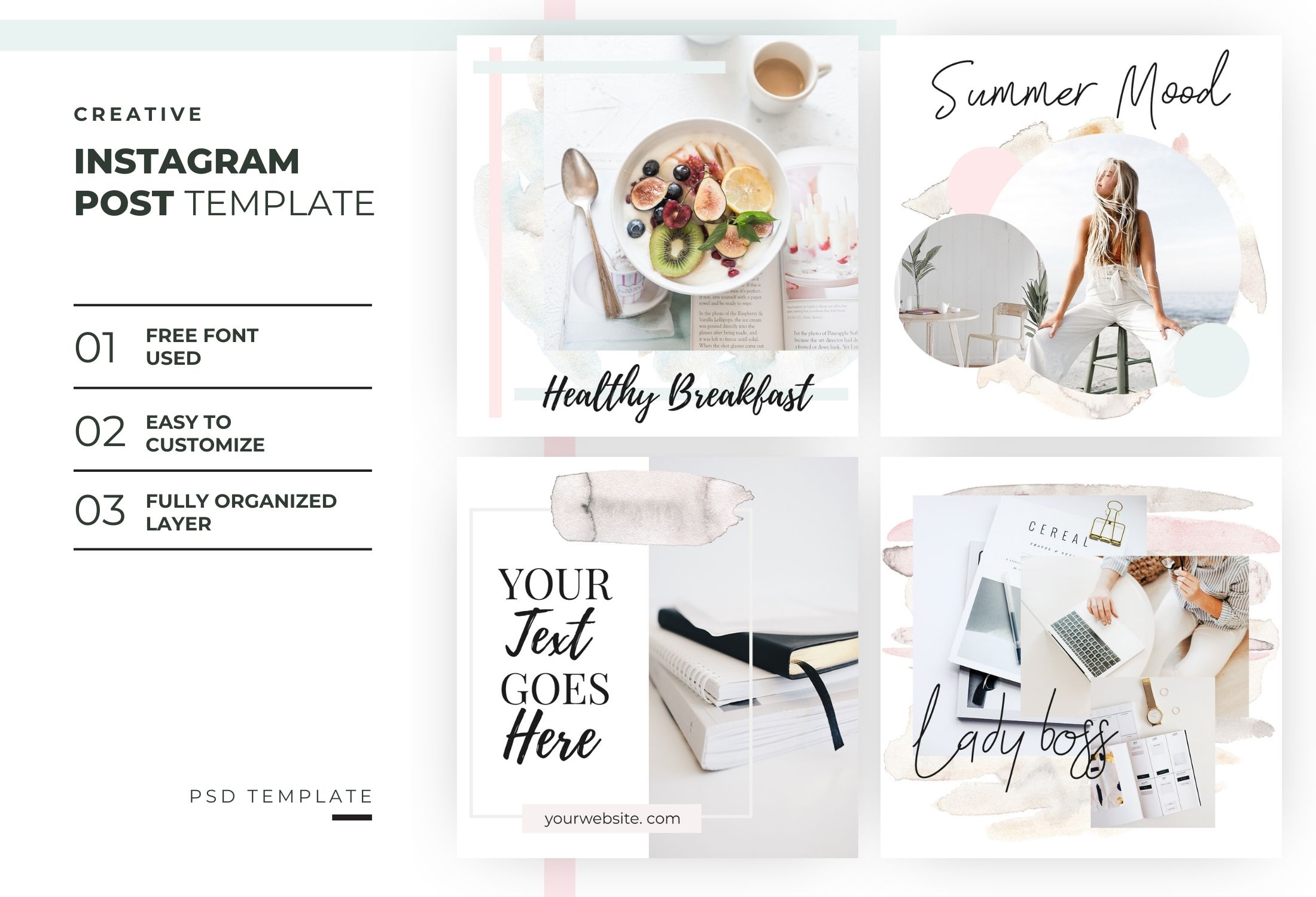 White Creative Photo Daily Instagram Post Template