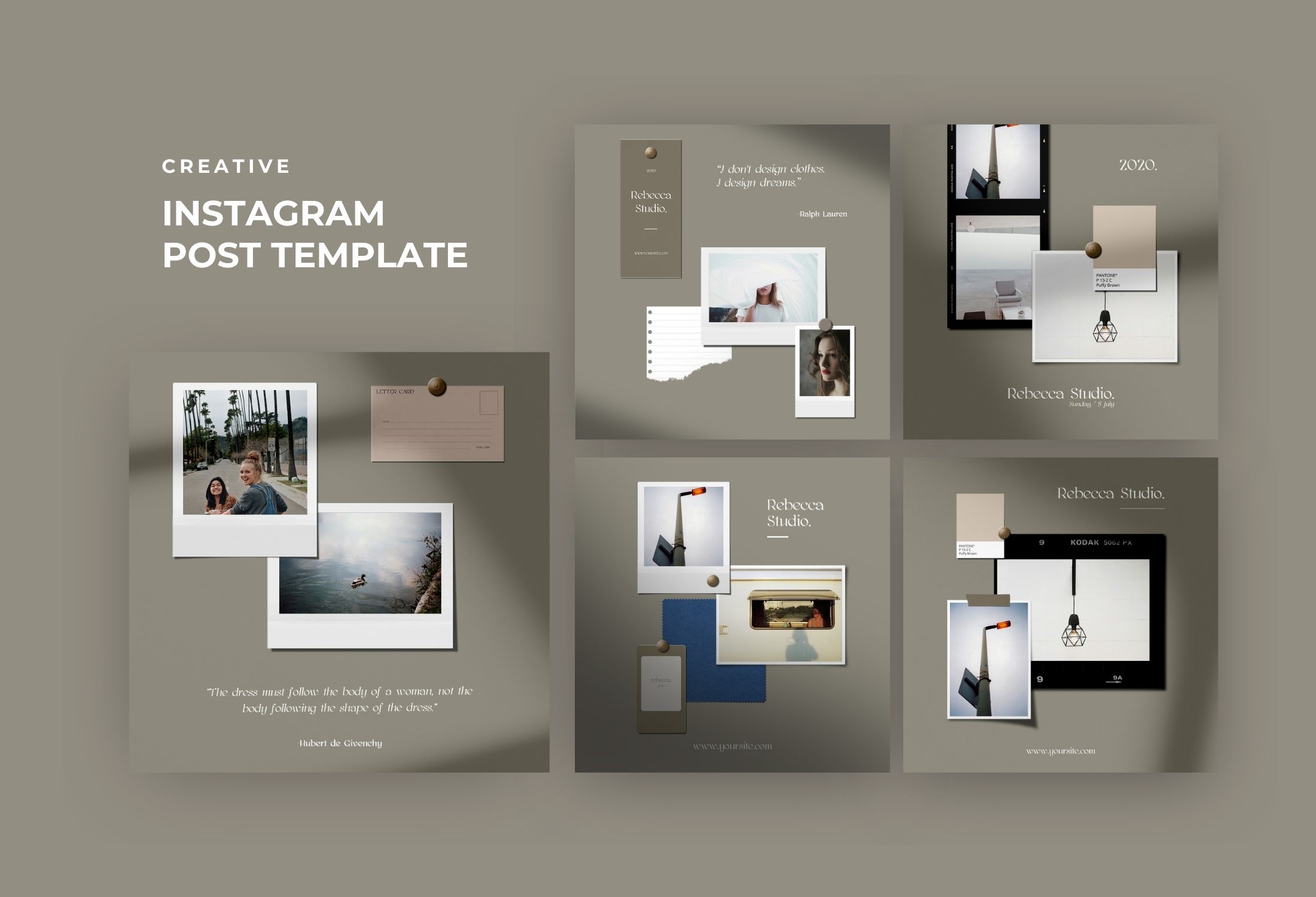 Gray Creative Photography Collage Instagram Post Template