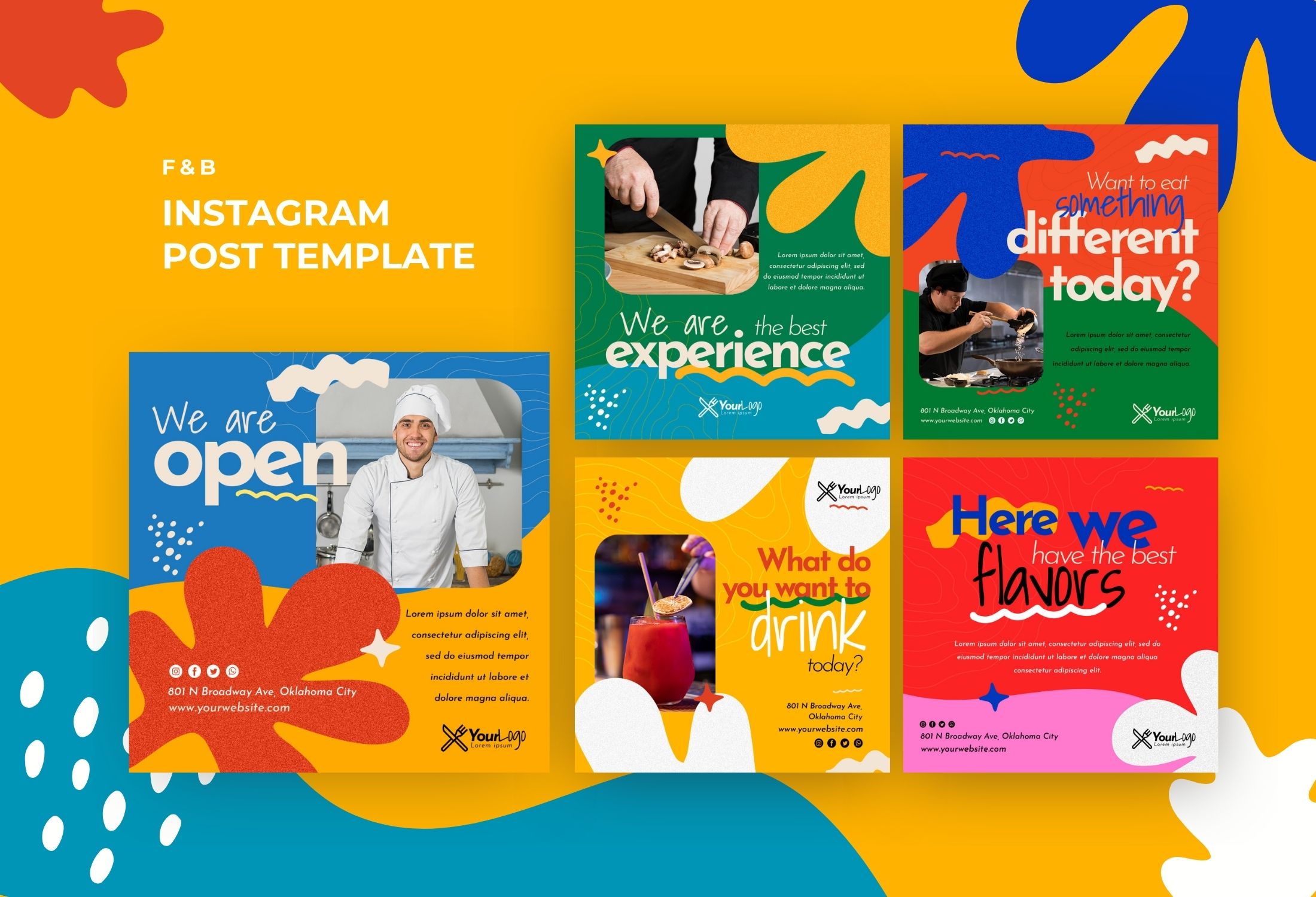 Orange Creative Food Promotion Instagram Post Template