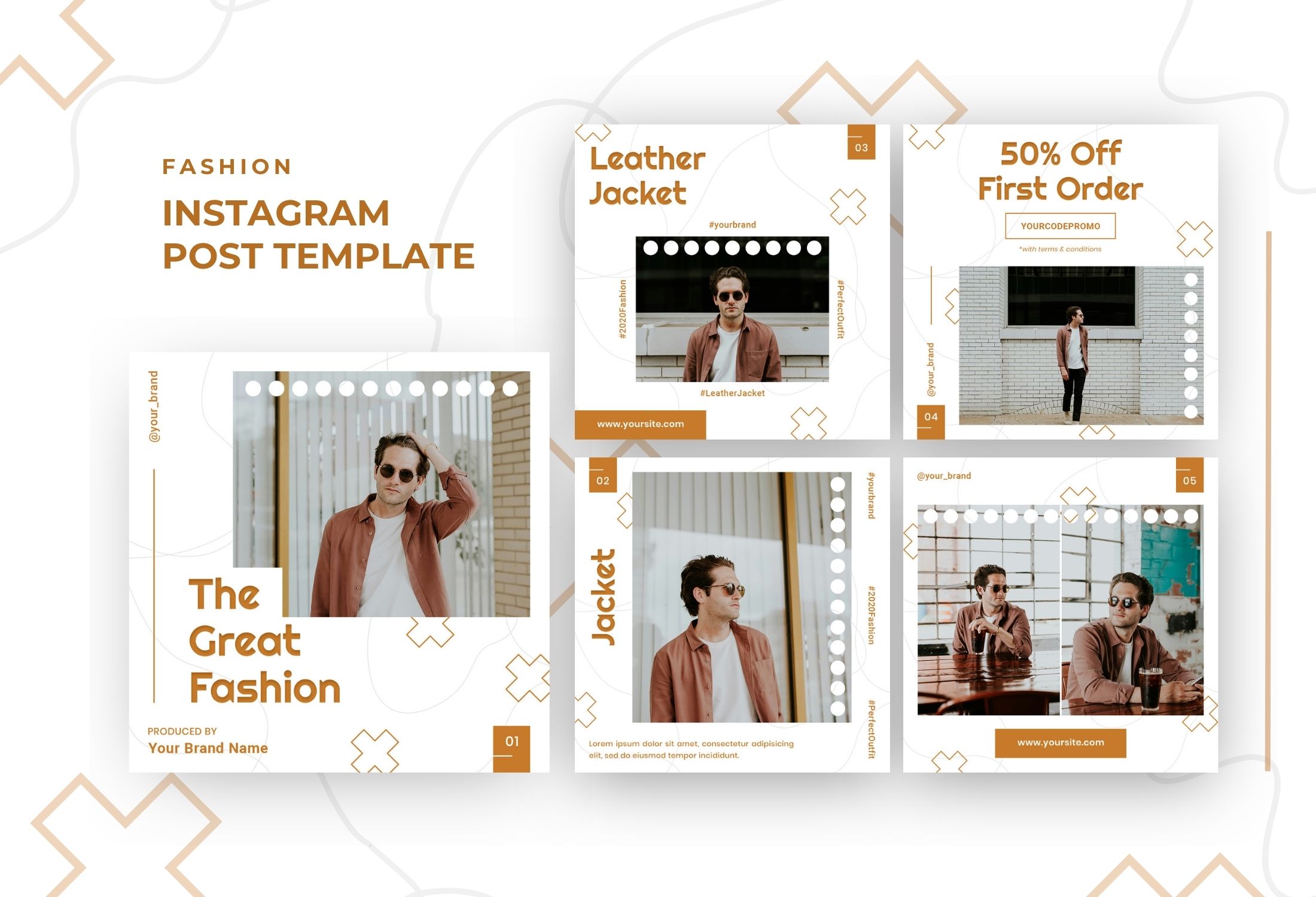White And Brown Modern Fashion Campaign Instagram Post Template
