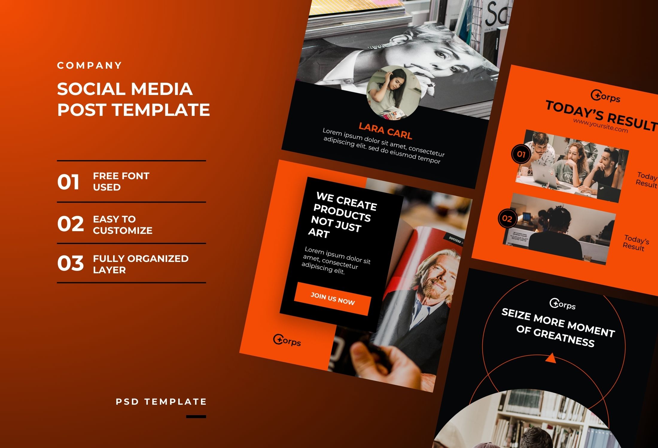 Orange Bold Business Campaign Instagram Post Template