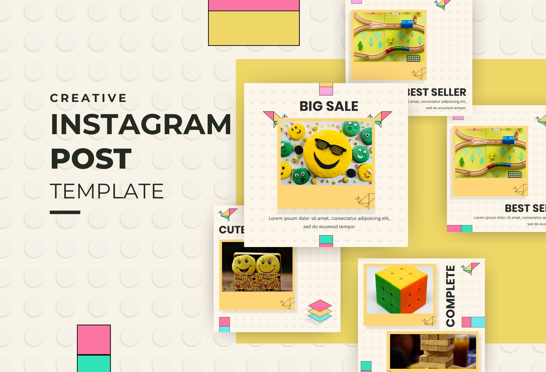 Yellow Creative Big Sale Instagram Post Template