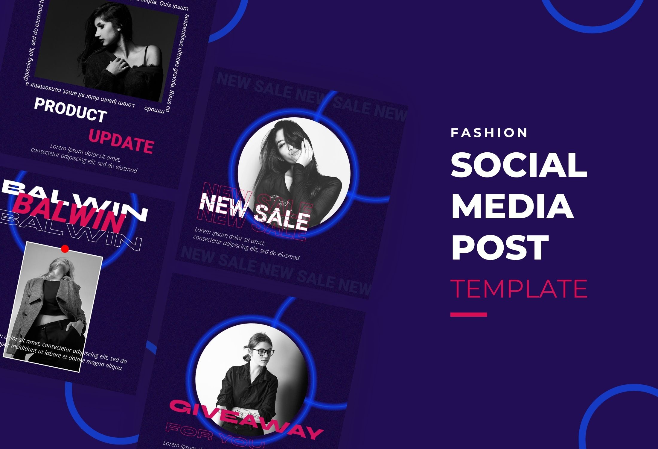 Purple Modern Fashion Campaign Instagram Post Template