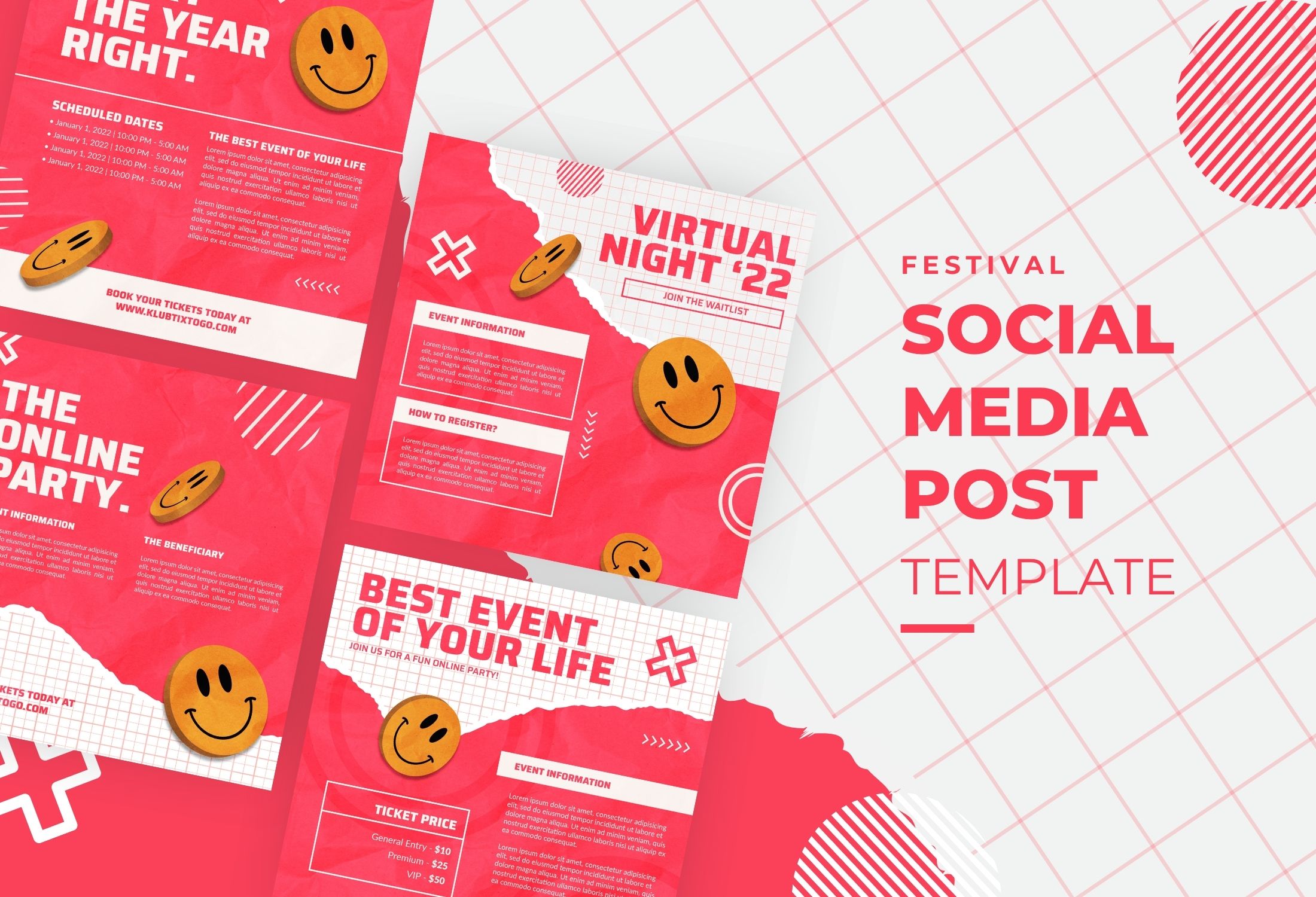 Red Bold Event Promotion Instagram Post Template