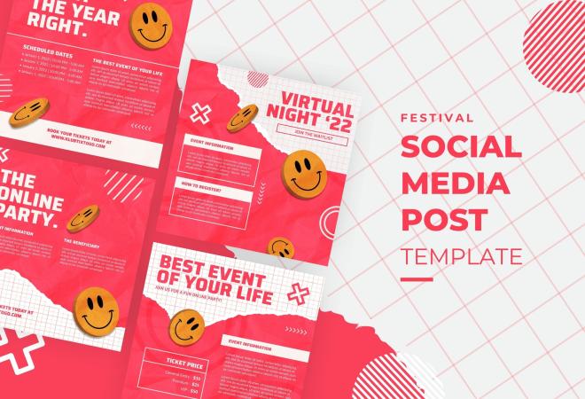 Red Bold Event Promotion Instagram Post Template